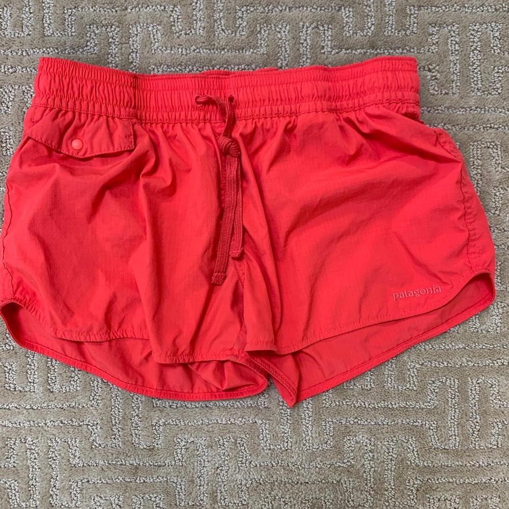 Red Patagonia shorts